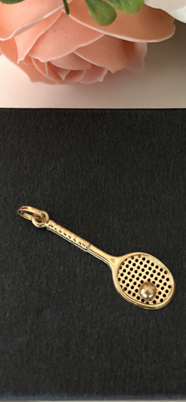 Medalion paleta de tenis din aur galben